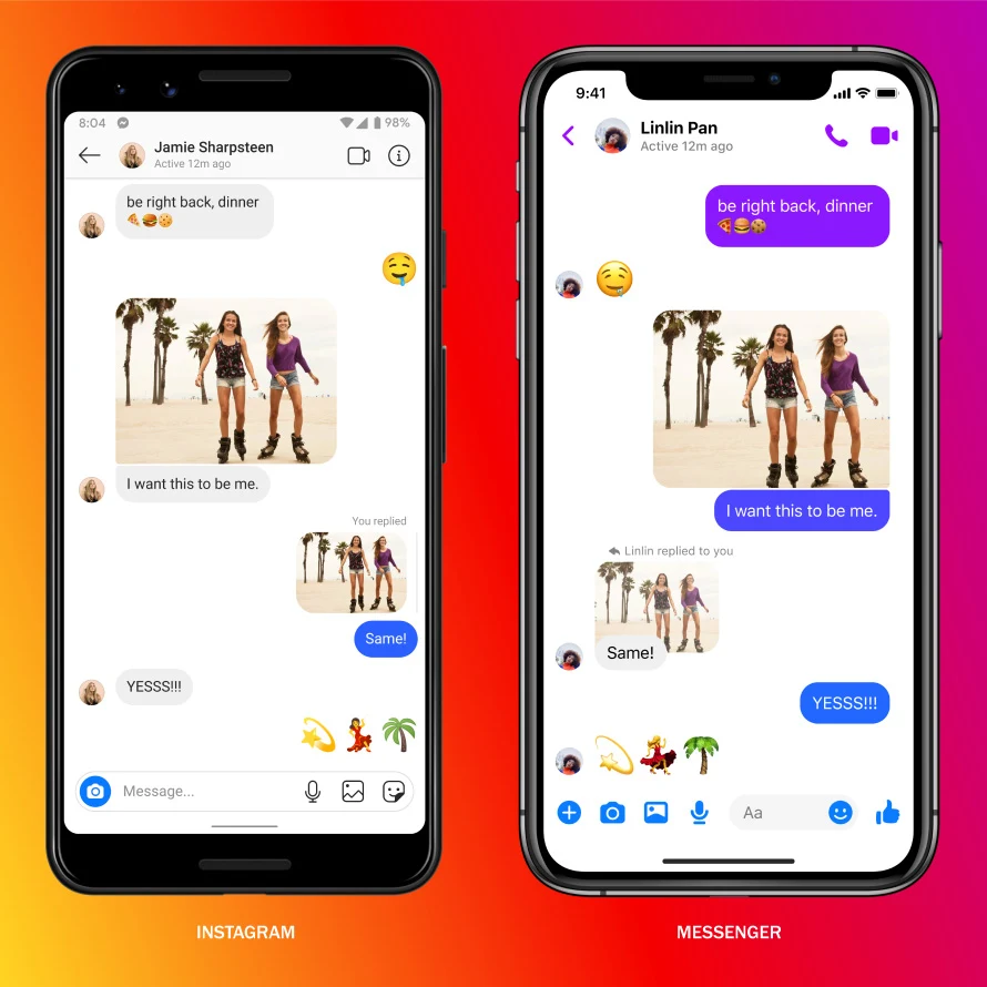 Messenger 和 Instagram 聊天訊息現在正式合併