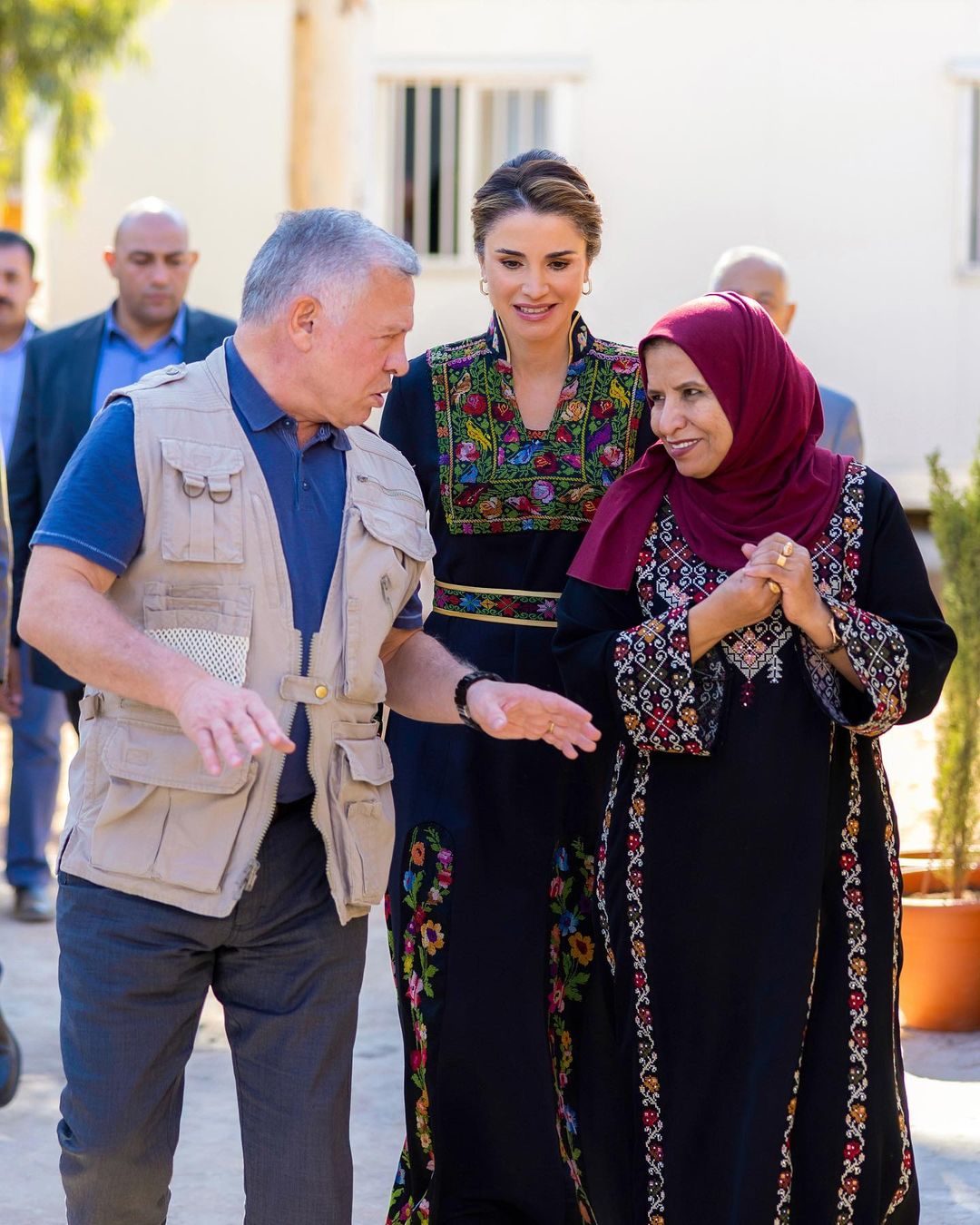 Queen Rania joined King Abdullah II for a visit to Southern Badia