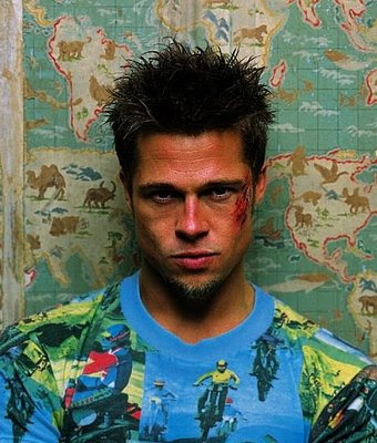 brad pitt fight club pics. rad pitt hair fight club.