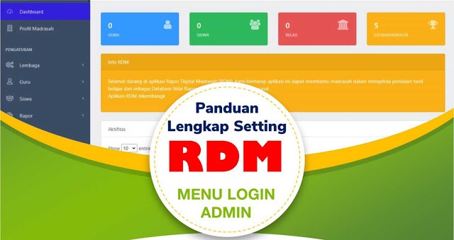 Tutorial Komplet Seting Rapor Digital Madrasah (RDM) - Fitur Login Admin