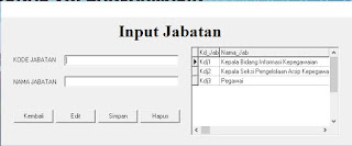 Tampilan Form Master Jabatan - source code aplikasi pkl delphi