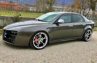 Grey Color Alpha Romeo Modified Car