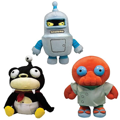 Futurama Plush Figures Series 1 by Toynami - Bender, Nibbler & Dr. Zoidberg