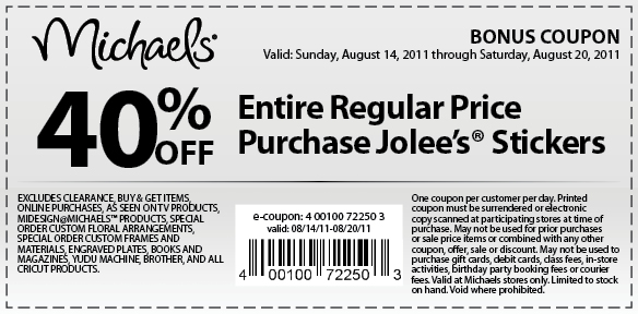 ... view the weekly ad for more deals, specials and coupons from Michaels