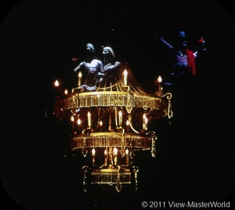 View-Master New Orleans Square (A180), Scene 3-4: Spooks Perch on Chandelier