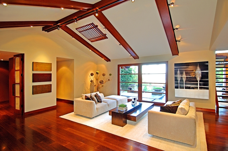Upper floor living room in Calvin Harris's new celebrity house