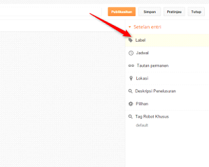 cara memberi label pada postingan