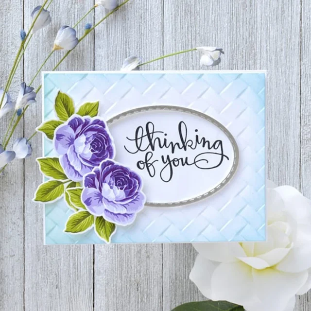 Sunny Studio Stamps: Everything's Rosy Customer Card by Annie Wills