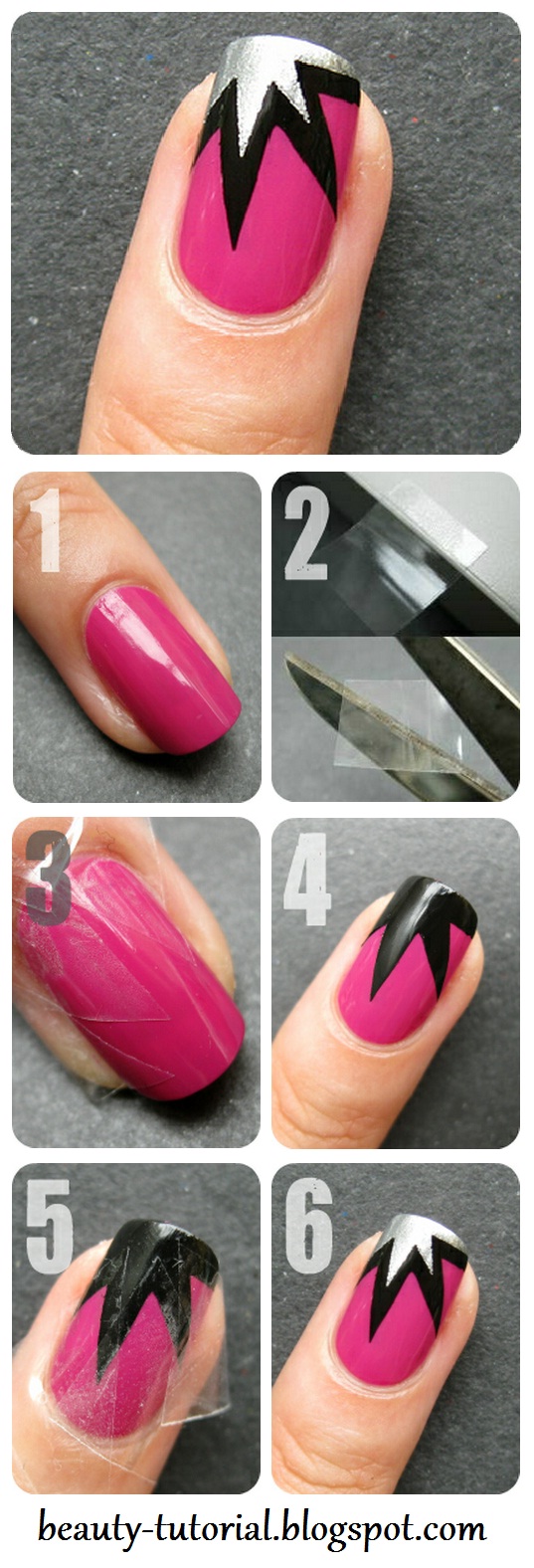 DIY Easy Tape Nail Art Designs