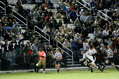 Flyhalf Dylan Lubbe breaks away for the try