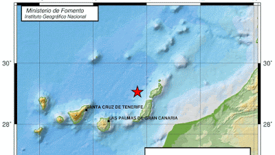 Terremoto entre Fuerteventura y Lanzarote 18 diciembre