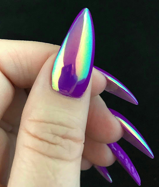 Metallic nail arts