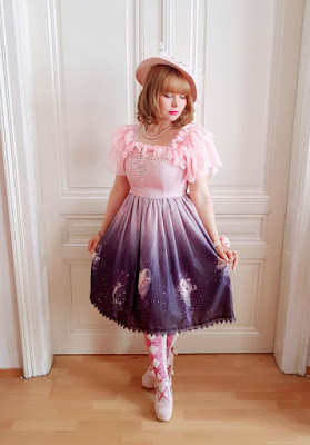 auris wearing a lolita dress