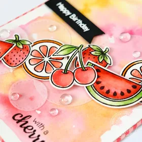 Sunny Studio Stamps: Fresh & Fruity Fruit Birthday Card by Lexa Levana.