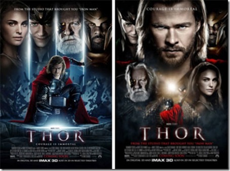 Dois novos pôsteres do filme Thor