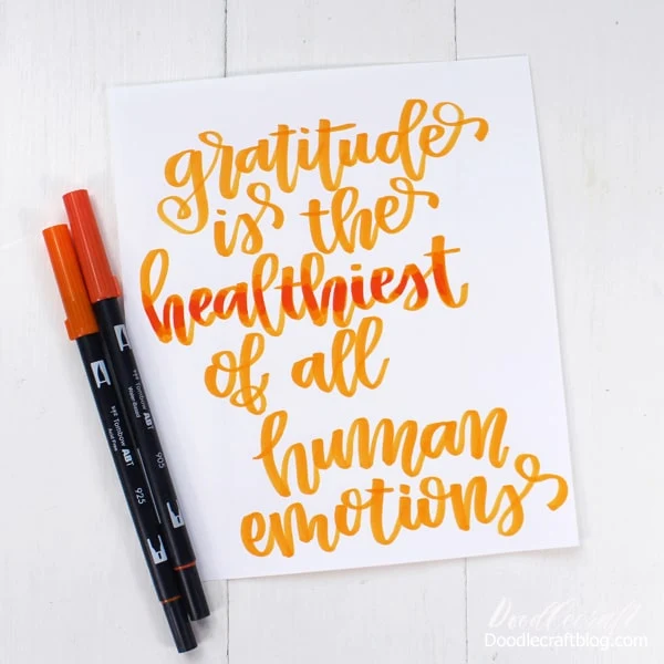 Gratitude is the healthiest of all human emotions