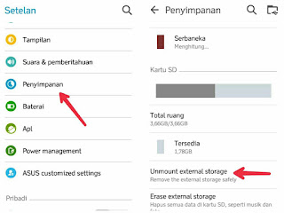 Unmount sdcard