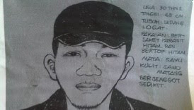 Sketsa Pelaku Bom Buku Utan Kayu