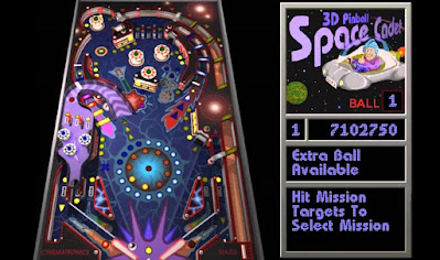 An image of a pinball game, with the name "3D Space Cadet Pinball"