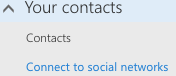 Office 365 contact menu