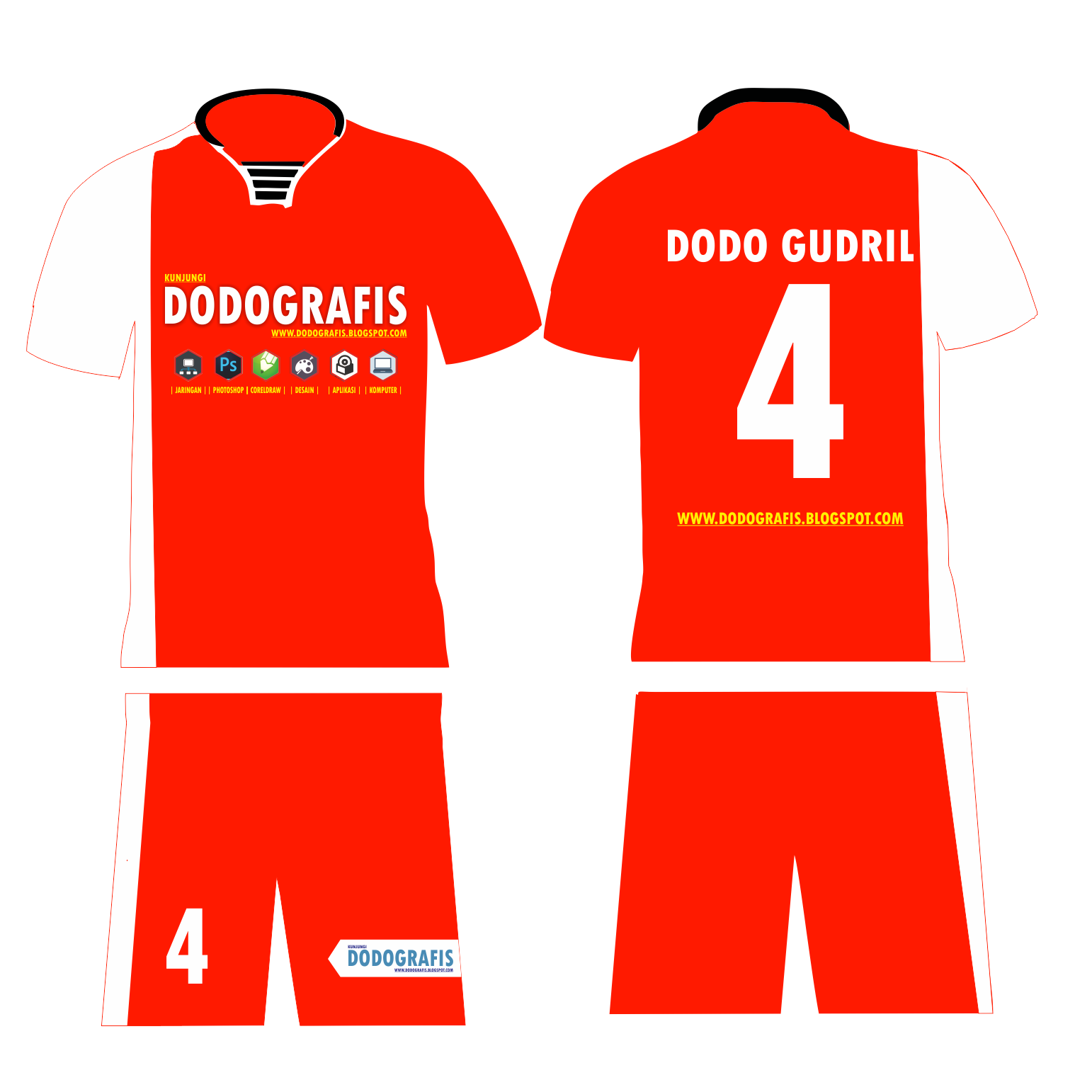 kumpulan Desain Baju sepak bola keren DODO GRAFIS