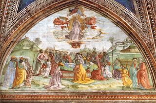 Domenico Ghirlandaio Cappella Tornabuoni - Death and Assumption of the Virgin