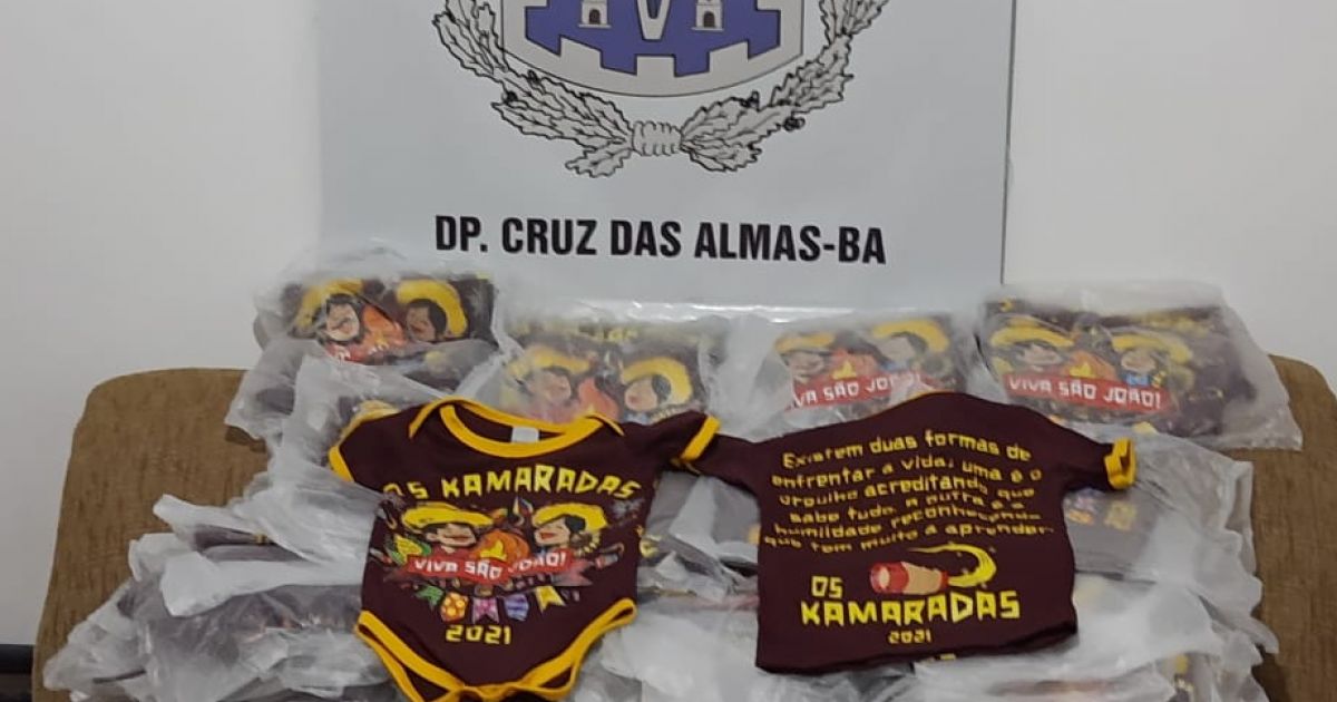 Polícia apreende camisas de festa de São João marcada em Cruz das Almas