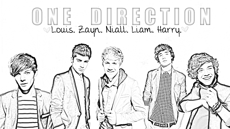 One Direction Coloring Pictures 6