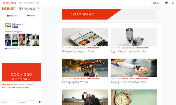 The Next Web Responsive Blogger Template