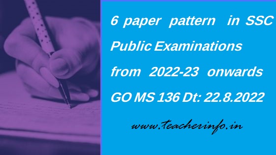 IMPLEMENTATION OF 6 PAPERS IN SSC FINAL EXAMS IN AP 