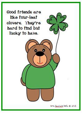 https://www.teacherspayteachers.com/Product/St-Patricks-Day-Free-Friendship-Card-1746248