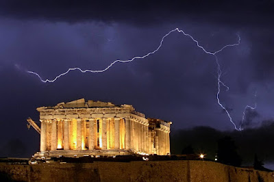 The ancient Greek Parthenon temple