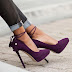 Purple Suede Platform Heels