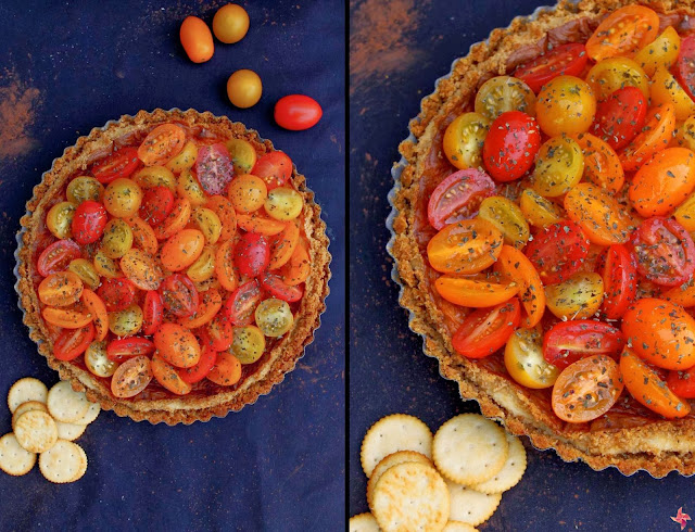 Tarta de queso salada