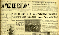 Flying Saucers Over San Sebastián - La Voz de España 3-22-1950