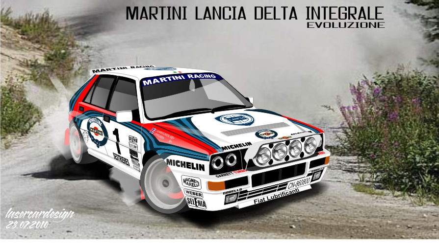 o inesquec vel Lancia Delta integrale das cores da Martini