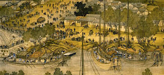 Detail from the Song Dynasty (960 – 1279) painting “Along the River During the Qingming Festival"