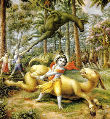 krishna fighting evil forces