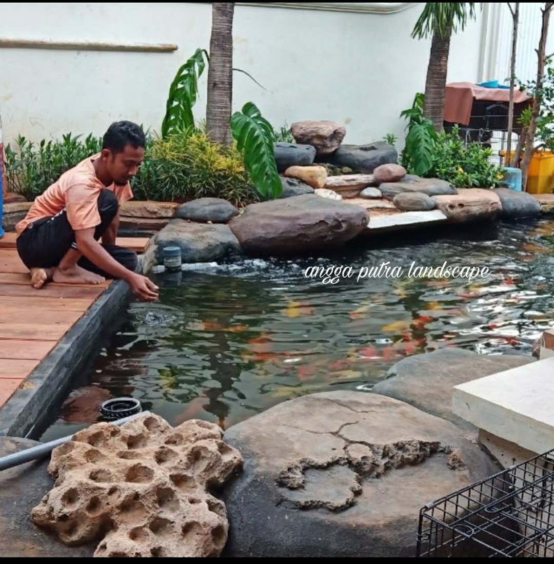 Jasa pembuatan dekorasi kolam tebing,dekorasi relief air terjun bojonegoro