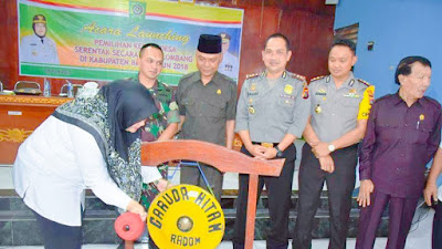 <b>Bupati Launching Pilkades Serentak 2018 di Kabupaten Bima</b>