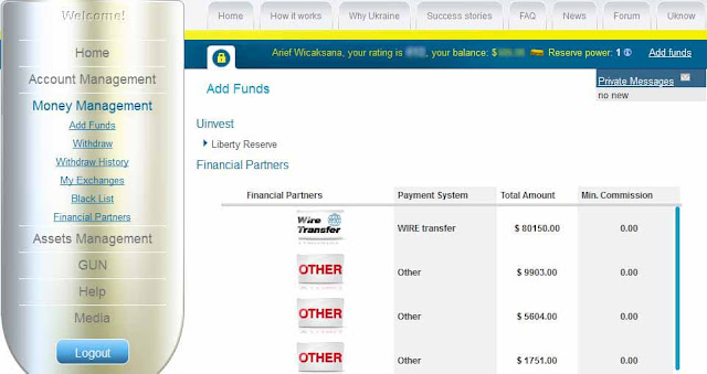 Menu Money Management