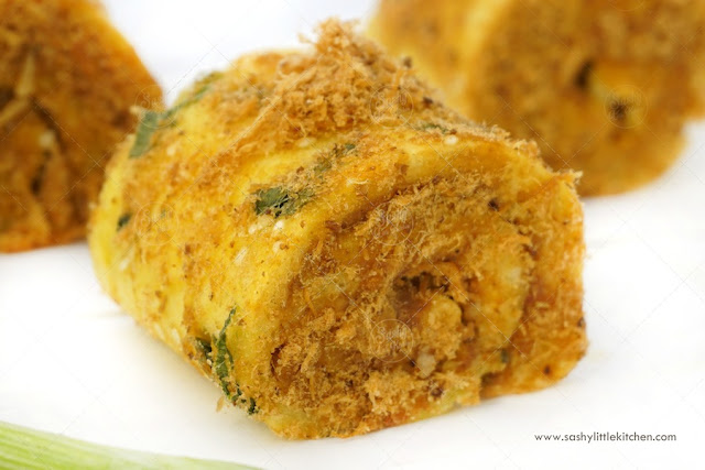 Chicken Floss Roll ( Roti Gulung Abon Ayam)