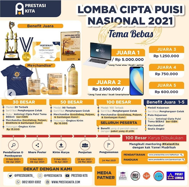 YUK segera Ikutan Lomba Cipta Puisi Nasional 2021 Tema Bebas