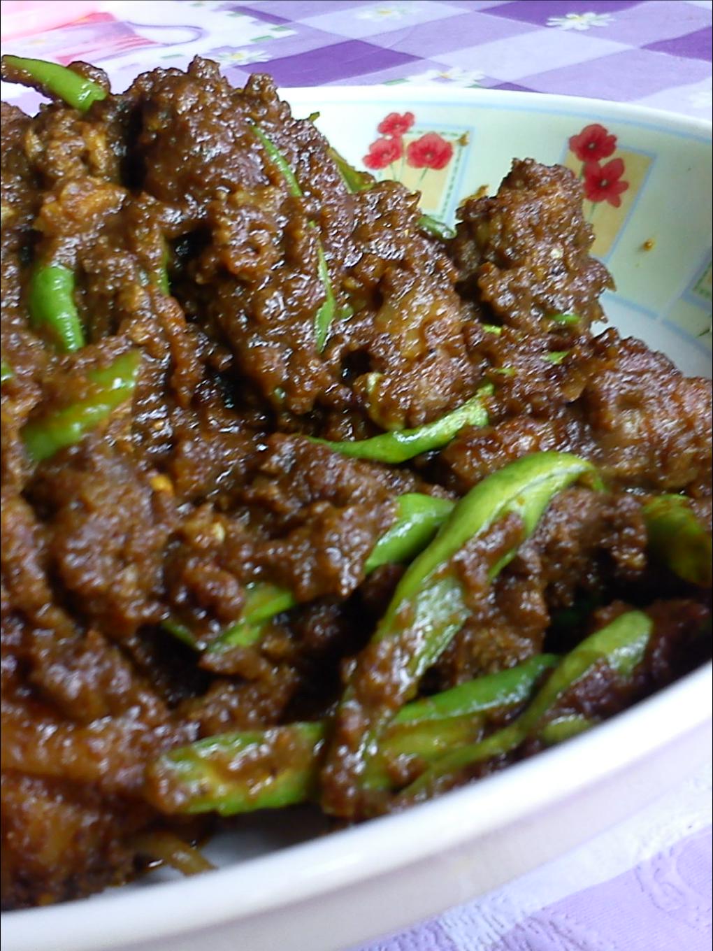 Menu: Teresek Kacang Panjang