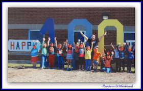 Class Picture with 100 Day Photo Prop Background via RainbowsWithinReach 