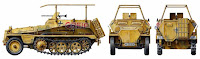 Tamiya 1/48 GERMAN Sd.Kfz.250/3 GREIF (32550) Color Guide & Paint Conversion Chart　