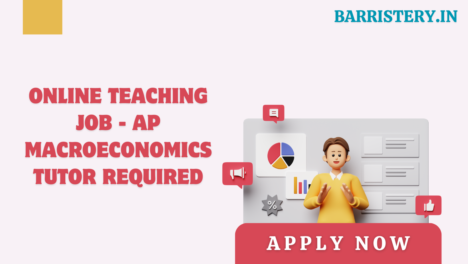 Online Teaching Jobs - AP Macroeconomics Tutor Required : Apply Now