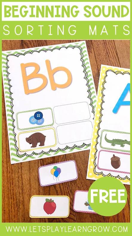 Free printable beginning sound activity for kids