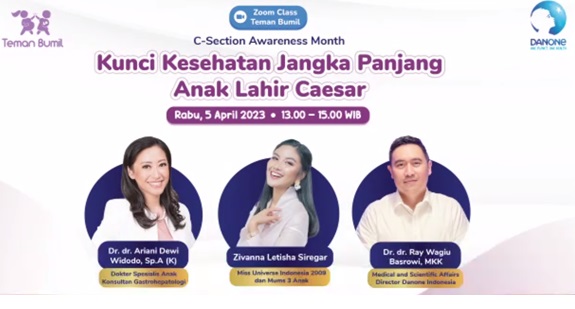 Webinar online tentang kunci kesehatan jangka panjang  anak lahir Caesar