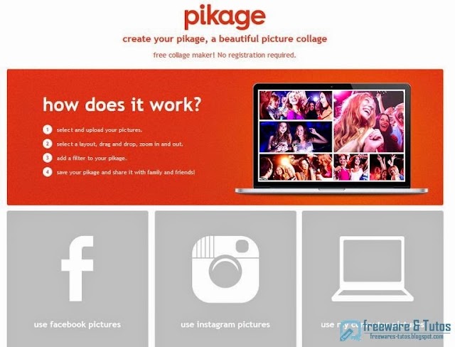 Pikage : un service en ligne gratuit pour réaliser facilement des collages photo